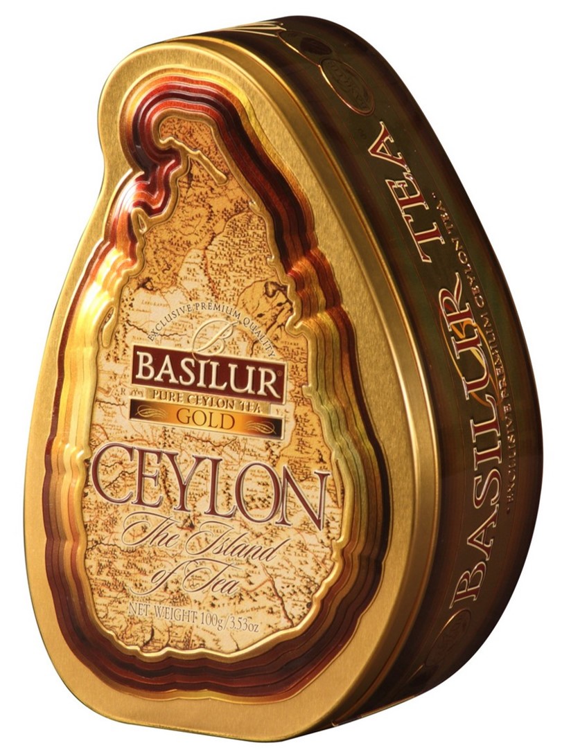 Чай Basilur колл. Чайный остров Цейлон "Золотой" 100 г ж/б