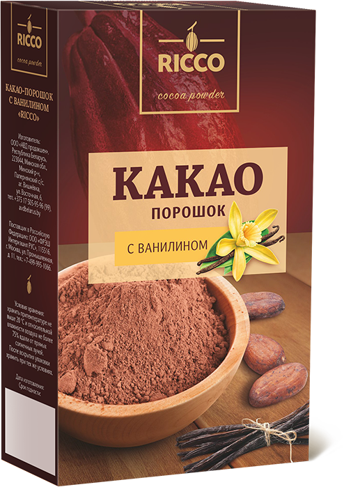 Какао Ricco с ванилином 100 г