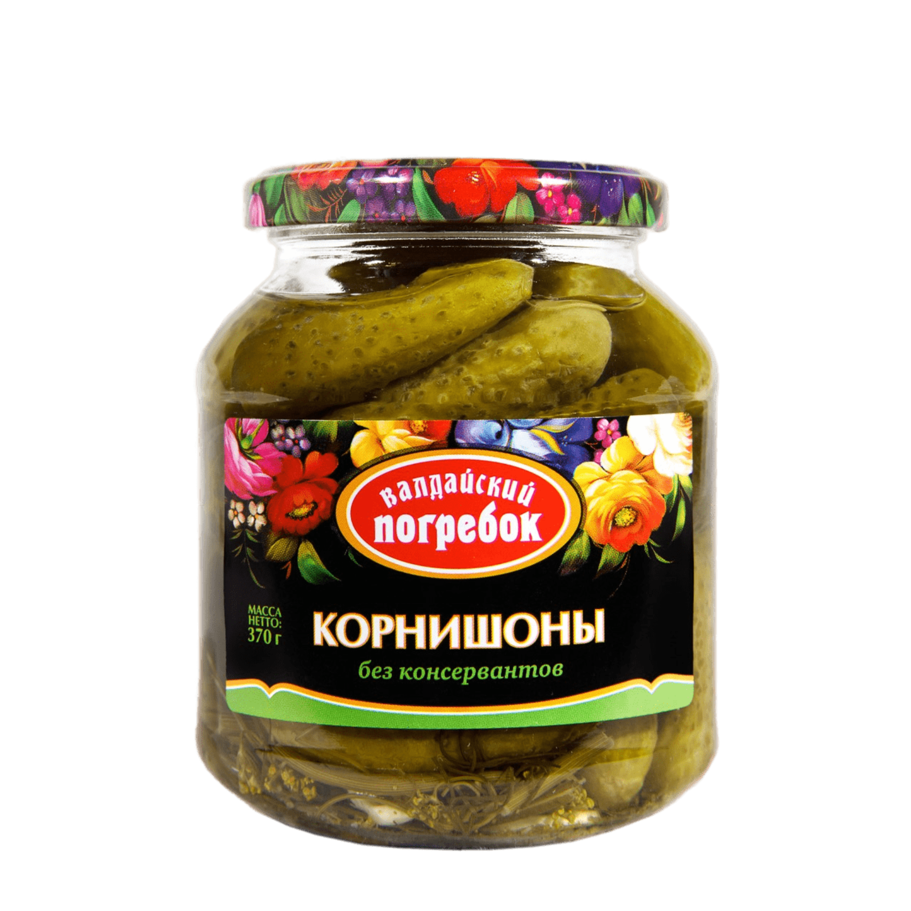 Корнишоны. Огурчики маринованные «Валдайский погребок» 350 мл.