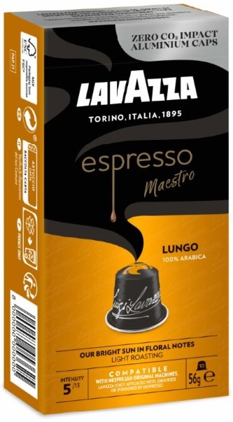 Кофе "Lavazza" молотый в капсулах ALU ESPRESSO LUNGO 10 капс.