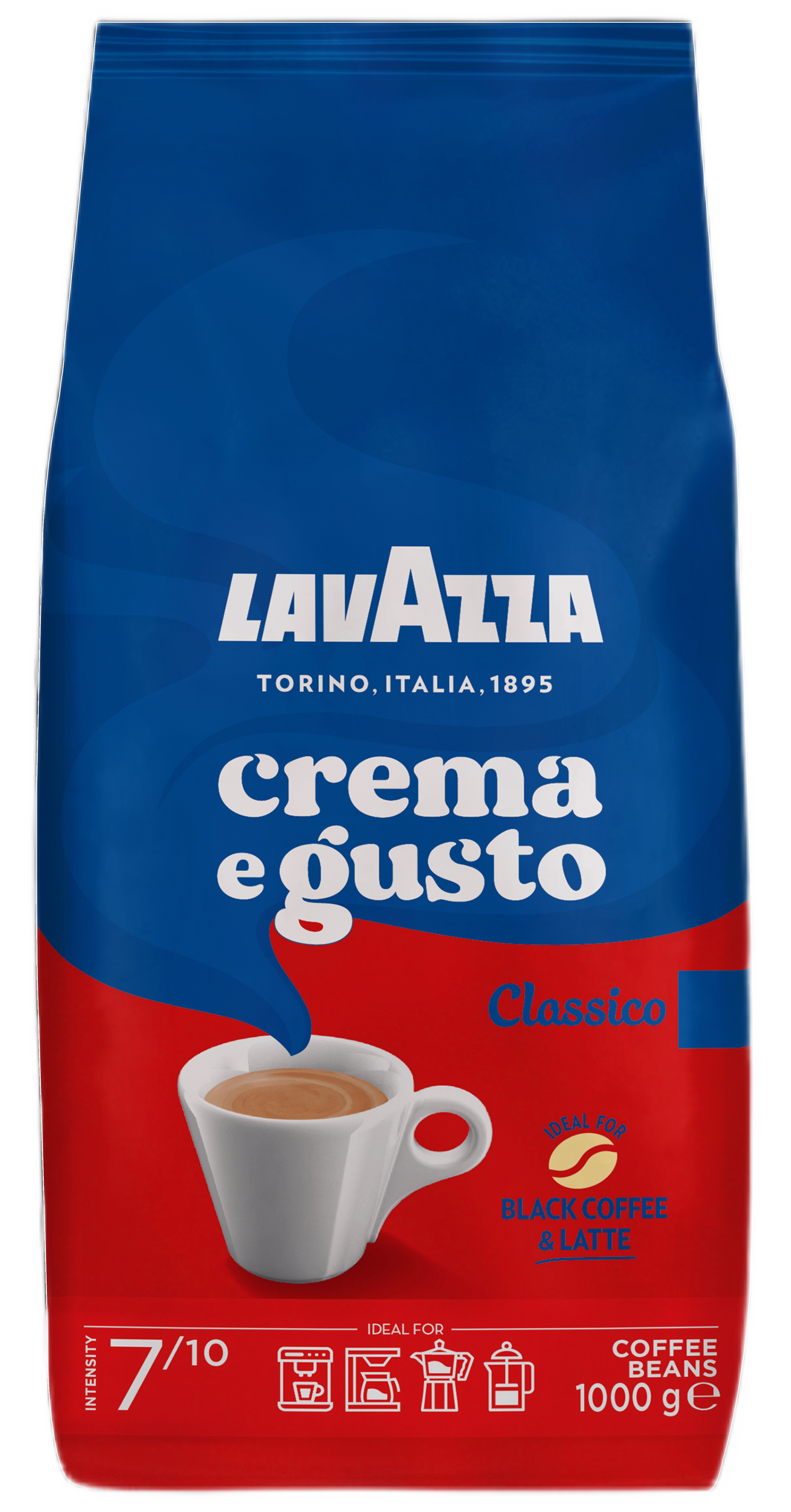 Кофе Lavazza Crema e Gusto Classico в зернах 1 кг