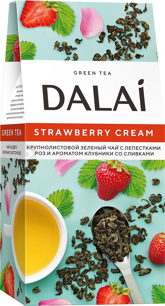 Чай Dalai Strawberry Cream, 80 г